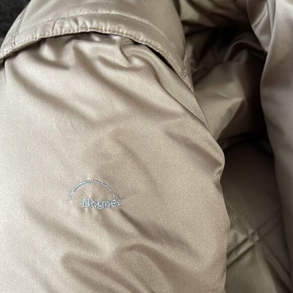 Bogner Reversible Faux Fur Quilted Trench Coat Sz 6 - Picture 15 of 15